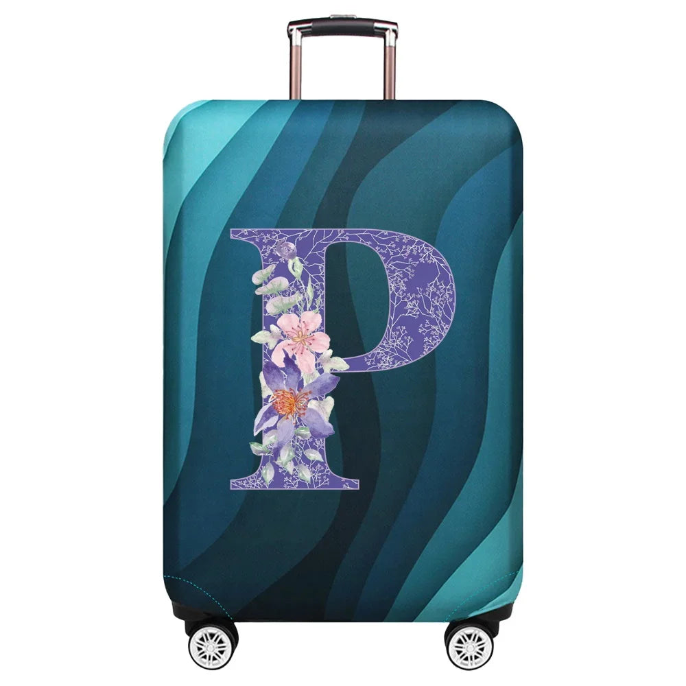 Luggage Covers 18-32inch Protector Travel Luggage Suitcase Protective Cover Stretch Dust Covers Print Purple Flower Series
