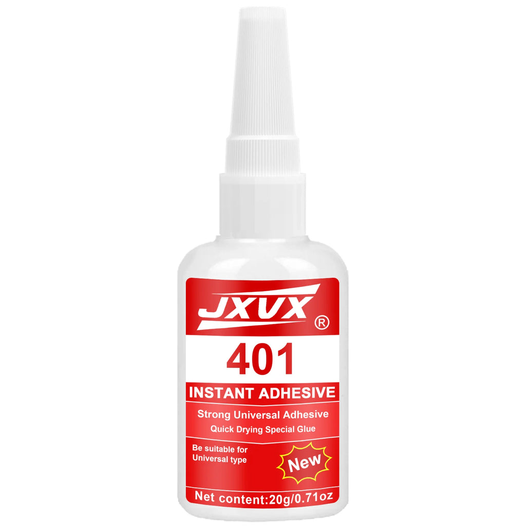 JXVX Instant Bond High CA Super Glue – clear, Ethyl Cyanoacrylate Adhesive for Woodworking, Gap-Filling, 15-45 Second Set – 20ml