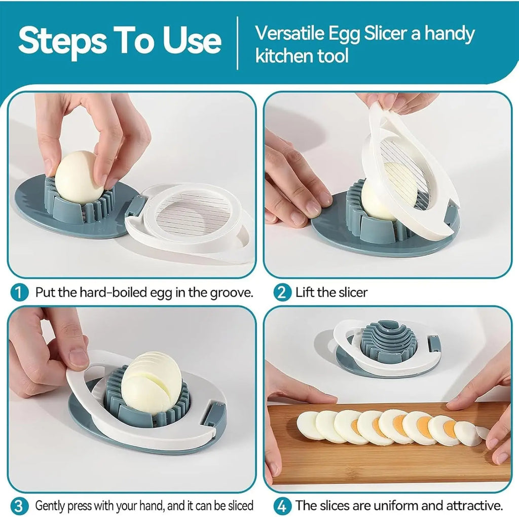 Multifunctional Egg Cutter 304 Stainless Steel Egg Slicer Fruit Salad Slicer Preserved Egg Separator Kitchen Gadget