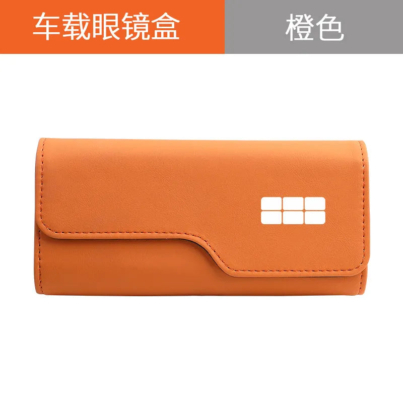 For Geely Galaxy E5 EX2 EX5 Car Sun Visor Sunglasses Clip Multifunctional Vehicle Interior Mount Auto Eyeglasses Storage Box