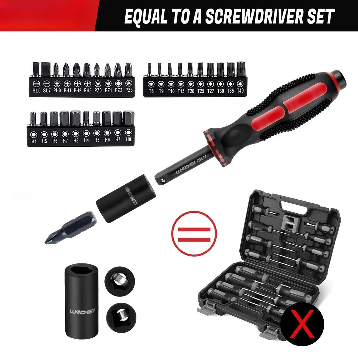 48 Piece 1/4 Inch Mini Socket Ratchet Wrench Set, Metric Shallow Socket (4-14mm) 6-Point,with 72 Teeth Mini Ratcheting