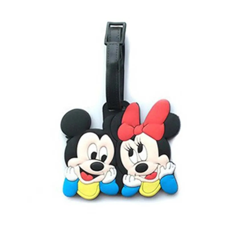 Classic Mickey Mouse Travel Accessories Luggage Tag Silica Gel Suitcase ID Addres Holder Baggage Boarding Tag Portable Label