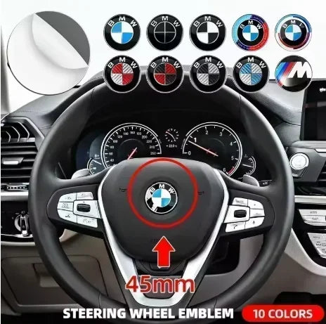New 45mm 50th Anniversary for BMW E36 E39 E87 E60 E46 E53 E90 F10 F20 F25 F30 X3 Edition Car Steering Wheel Badge Emblem Sticker