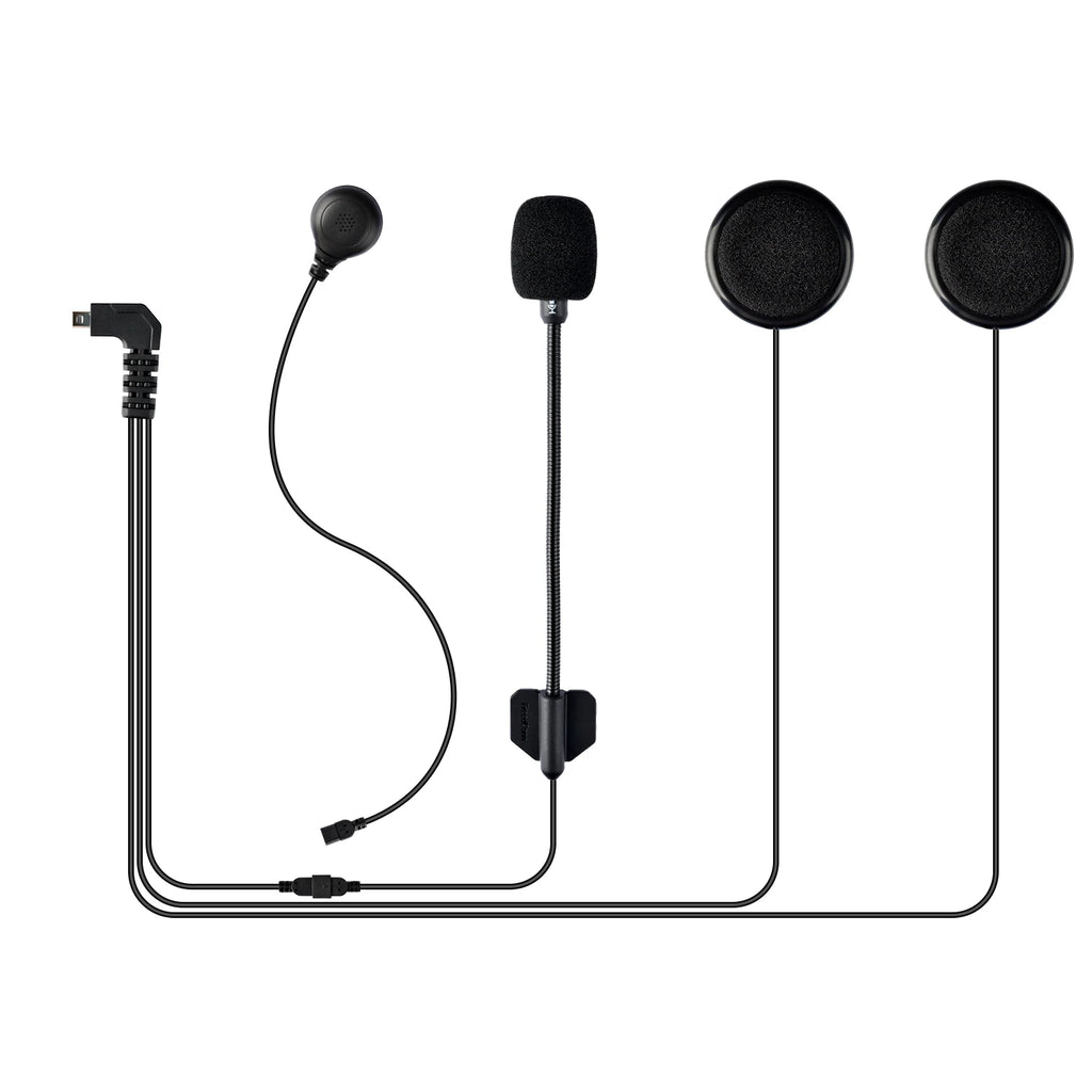 Freedconn Motorcycle Intercom Accessories 5 pin Hard Soft 2 in1 Mic Earphone for TCOM-SC/VB FDC-01VB COLO T-MAX T-REX FX KY PRO