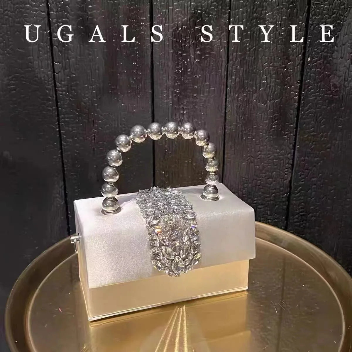 Women Satin Handbag Luxury Square Bag Crystal Shiny Rhinestones Diamond Evening Bag Wedding Party Clutch Purse Crossbody Bag
