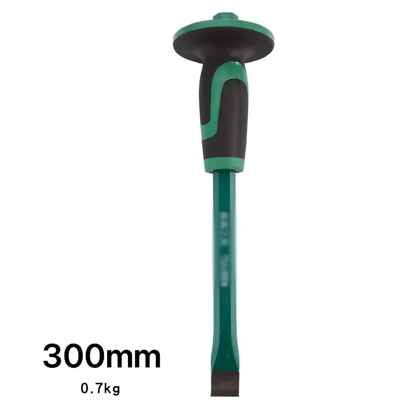 Stone chisel 250/300 long steel chisel chopper with rubber sleeve flat head flat chisel masonry chisel
