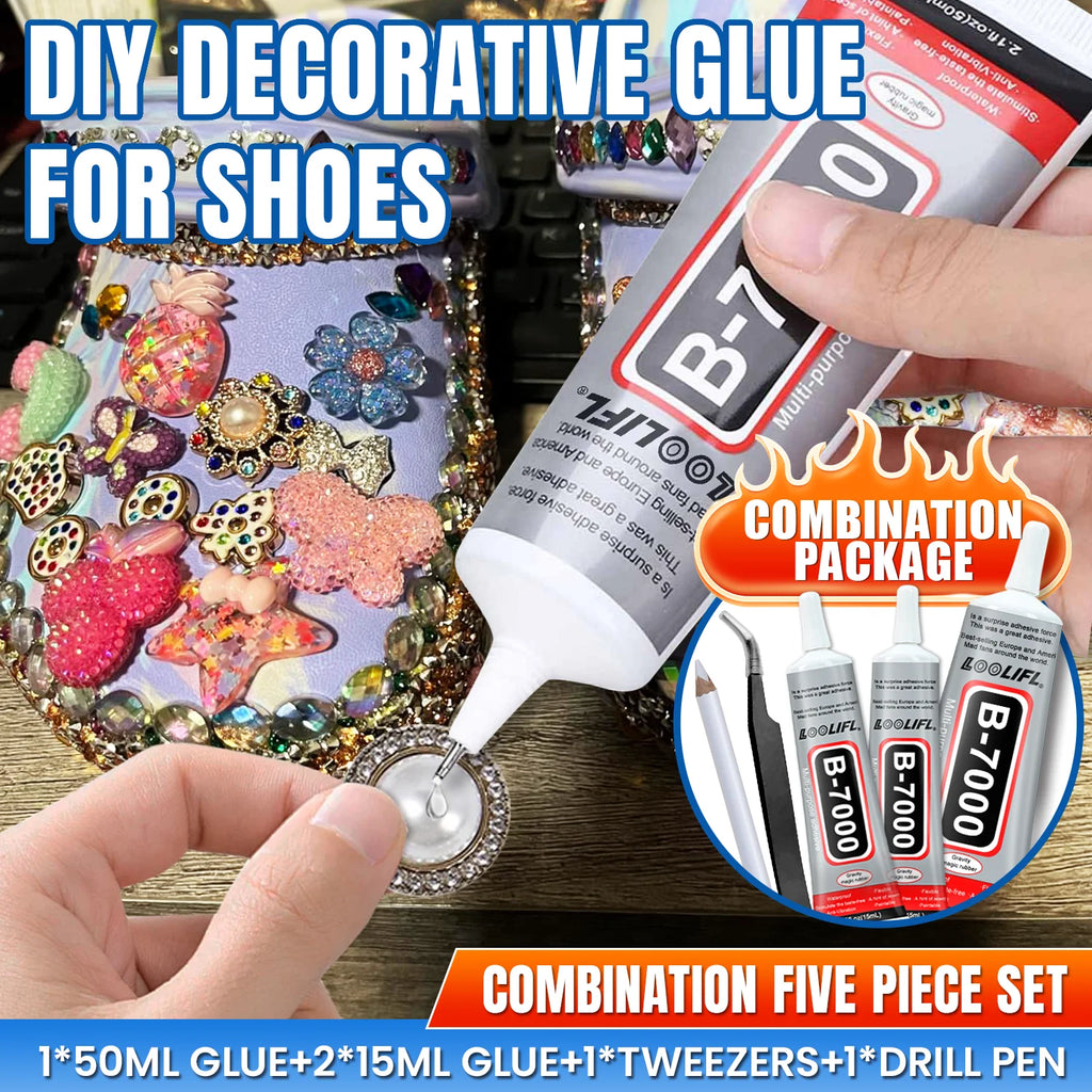 B7000 Soft Glue-Jewelry Glue, Cloth Glue, Manual DIY, Accurate Dot Coating Design, Tasteless and Transparent Waterproof Glue.