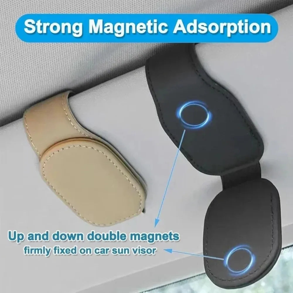 Car Auto Sun Visor Glasses Box Sunglasses Clip Card Ticket Holder Stand Fastener Pen Case Eyeglasses Car Accessories