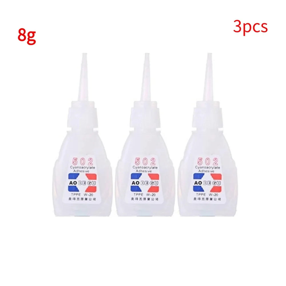 8g/30g Super Glue Instant Adhesive Strong Adhesion Best Repair 502 Fast Multipurpose Agent Strong shoe Glue 1/2/3/4/5/10pcs
