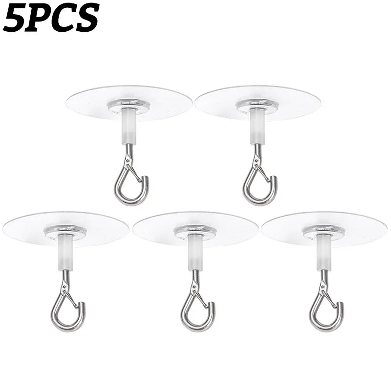 Self-Adhesive Heavy Duty Wall Ceiling Hooks Multi-Scene Hanger 1-10Pcs for Plant Pots Flower Baskets