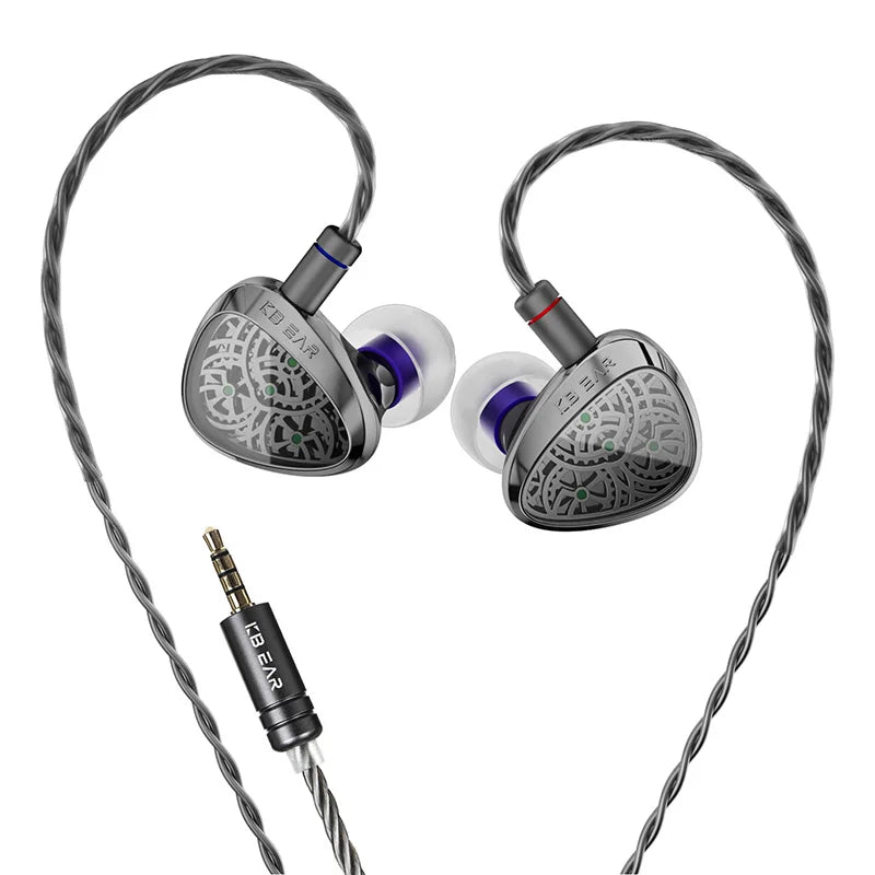 KBEAR TBX Tourbillon X  IEMS in-Earphone Wired Headphones 10mm CVD-Coated Carbon Fiber Diaphragm Deep BassGaming Headset