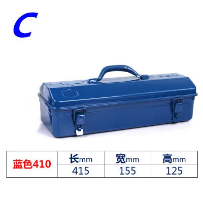 Blue Double Layers Tool Box Multifunctional Metal Storage Box Household Electrician Hardware Maintenance Tools Box