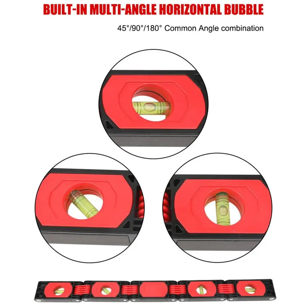 High Precision Folding Horizontal Ruler Strong Magnet Folding Extend Magnetic Level Meter Durable Practical Angle Finder Gauge