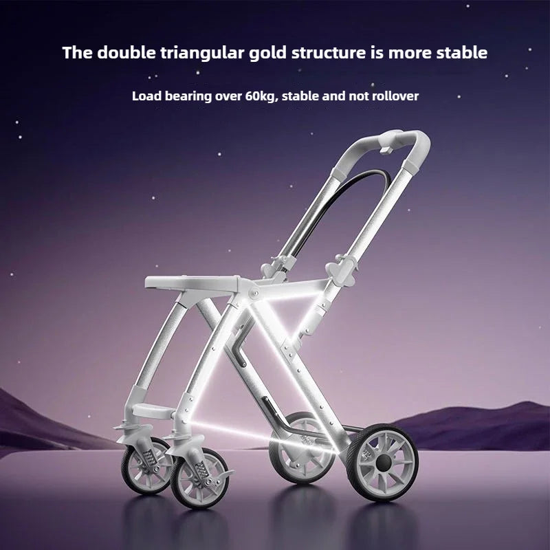 Lightweight baby stroller, high landscape stroller,can sit or lie down in both directions,suitable for babies aged 0-5 years old