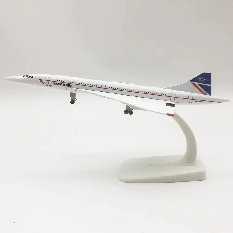 16/20cm Plane Model Concorde Air France/British/Singapore/American Diecast Alloy Airplane Airlines with Stand Children Toys Gift