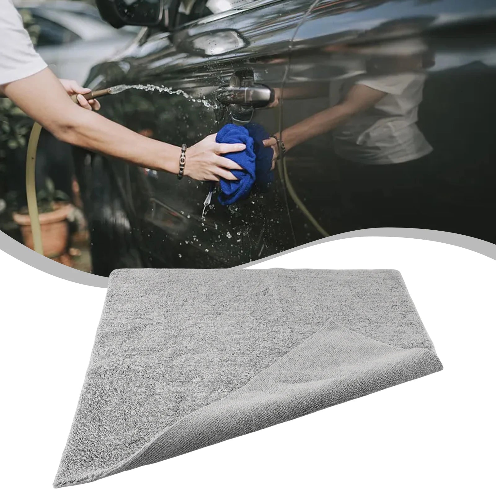 Washing Cleaning Towel 40X40CM Super Absorbent Microfiber Car Detailing Ultra Soft Edgeless Grey New Hot Sale Useful