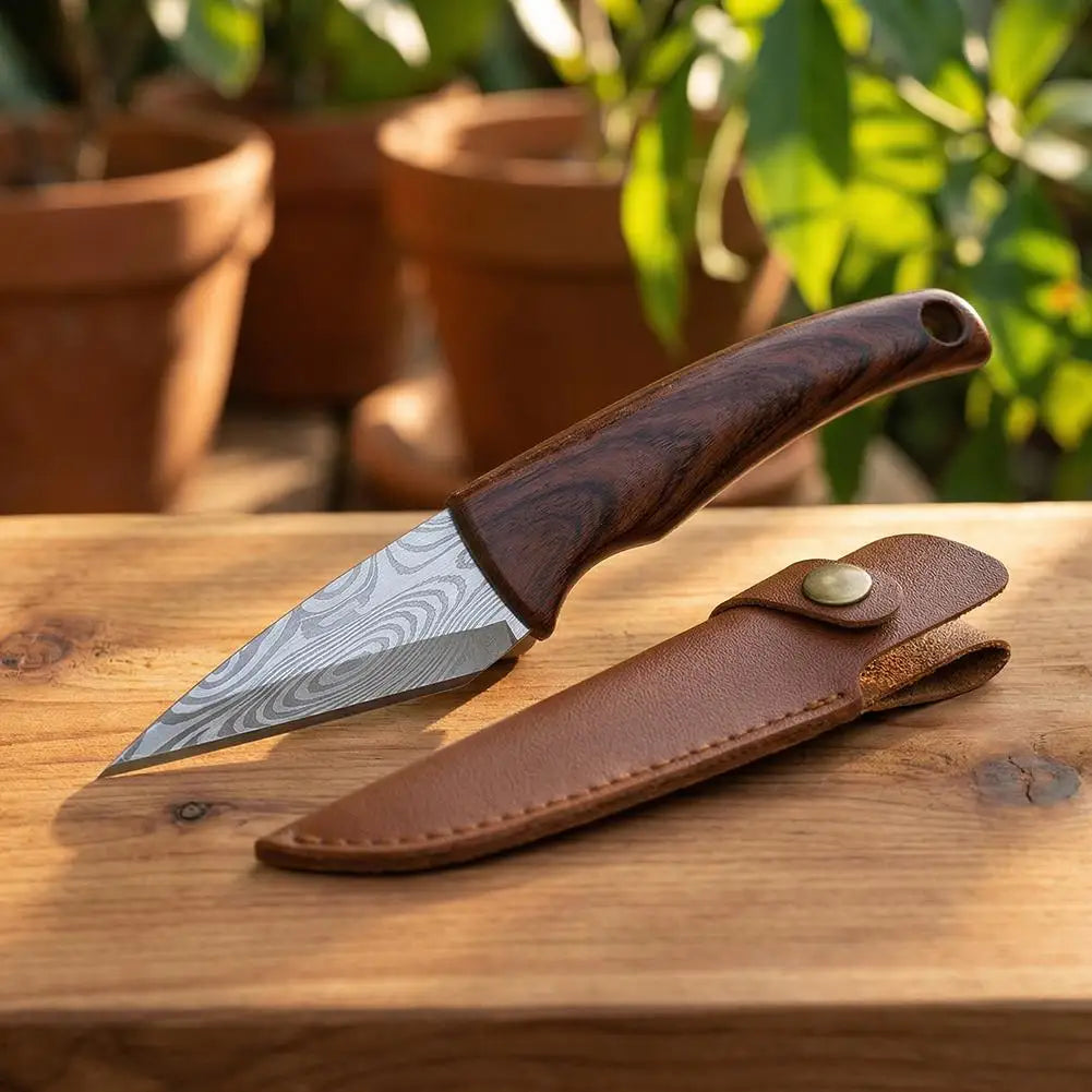 Grafting Knife Grafting Tools Grafting Pruning Knife Professional Garden fruit tree Grafting Cutter Wooden Handle Knife ﻿