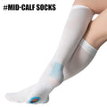 1 Pair Anti Embolism Stockings, 15-21 MmHg, Ted Hose White Compression Socks - Knee High Medical Compression Socks for Swelling