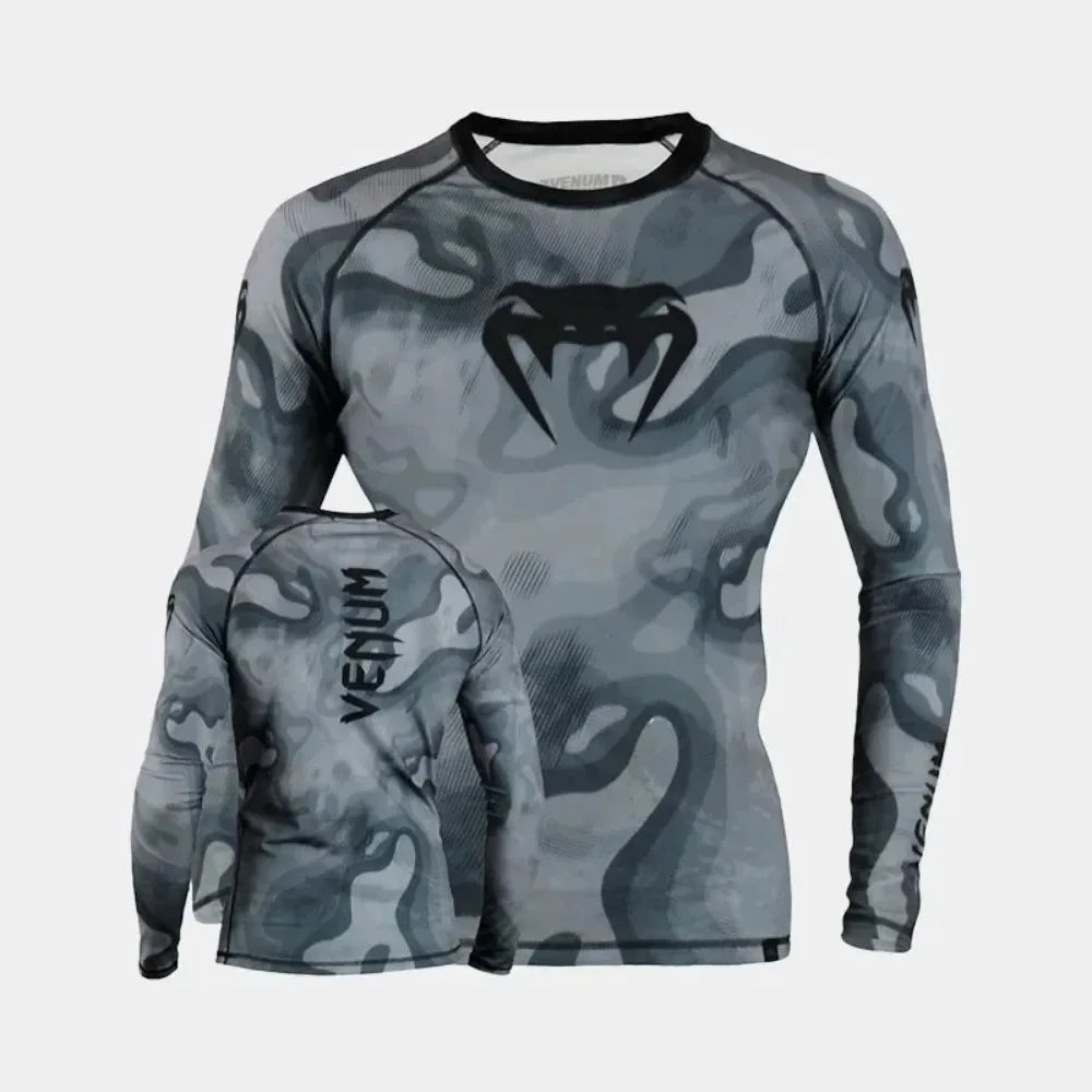 Sports Compression Long-Sleeve Top Breathable Quick-Dry for Fitness Training Fighting MMA-