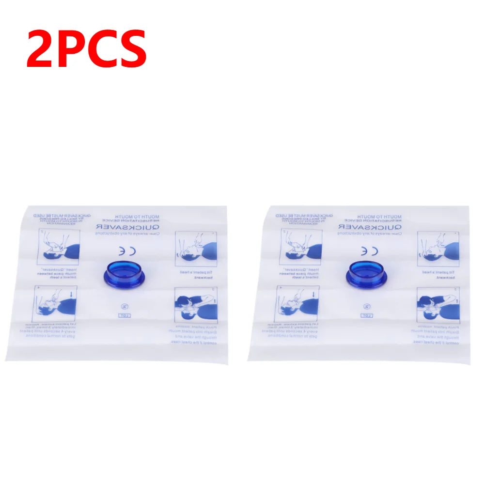 1-10PCS Disposable Emergency Artificial Respiration Mouth-Mouth CPR Face Shield Pocket Size One Valve CPR Mask for Adults Kids