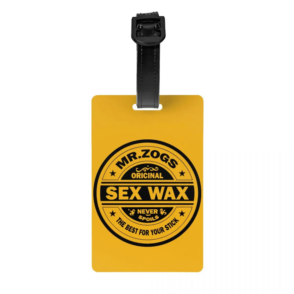 Custom Mr Zogs Sex Wax Luggage Tag With Name Card Surfing Surf Gift Privacy Cover ID Label for Travel Bag Suitcase