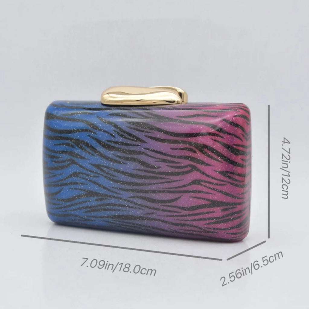 Acrylic clutch bag women designer evening party box purse 2025 new pink green white color handbag wholsale