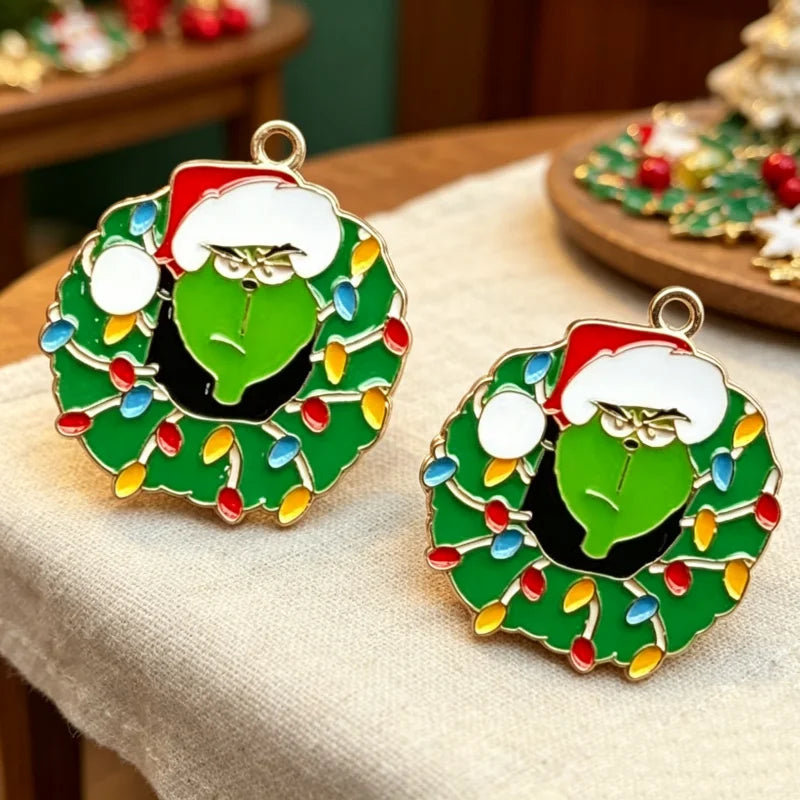 10pcs Christmas Cute Cartoon Bag Phone Chain Pendant Bracelet Necklace DIY Handmade Accessories