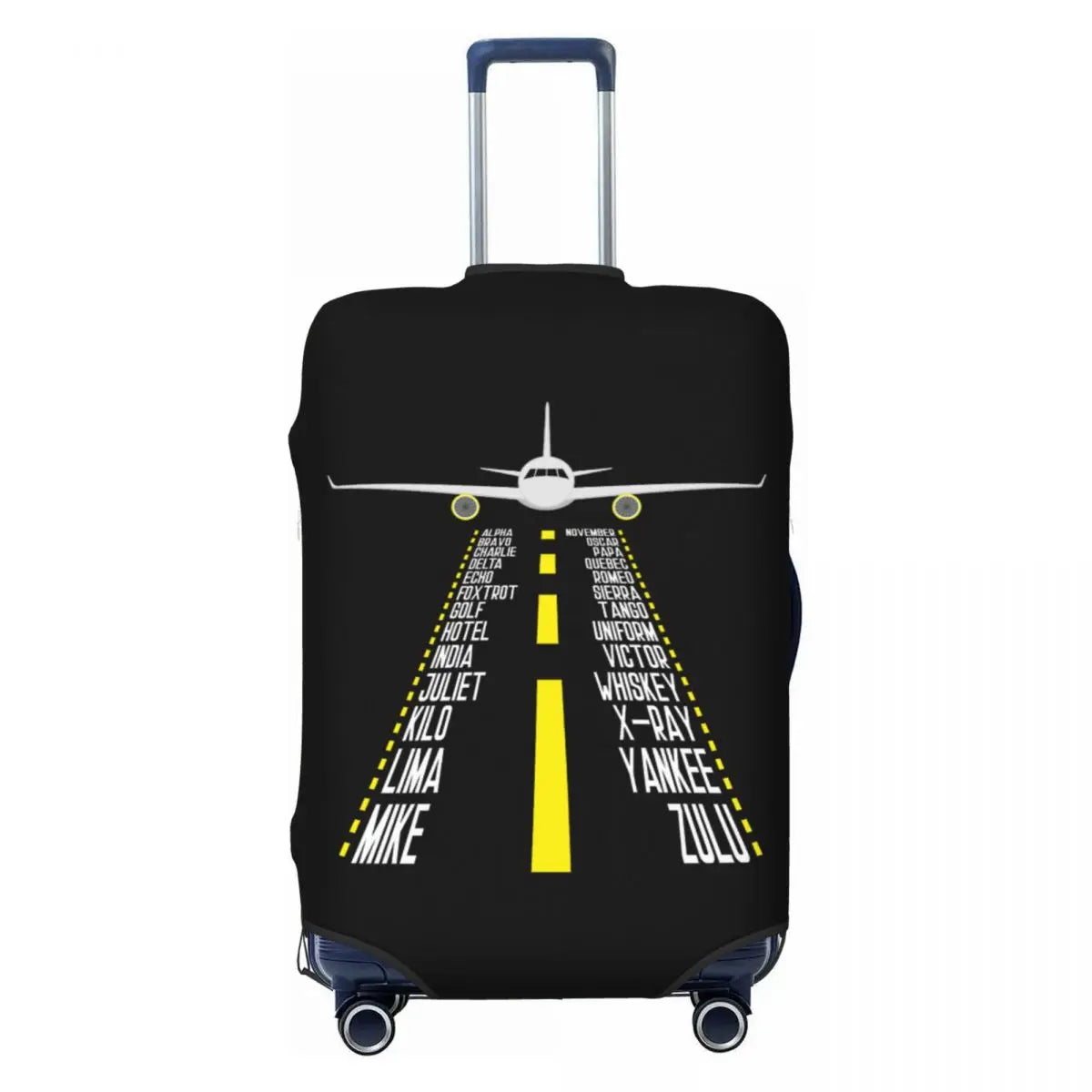 Custom Fashion Airbus Fighter Pilot Luggage Cover Protector Washable Aviation Airplane Travel Suitcase Covers
