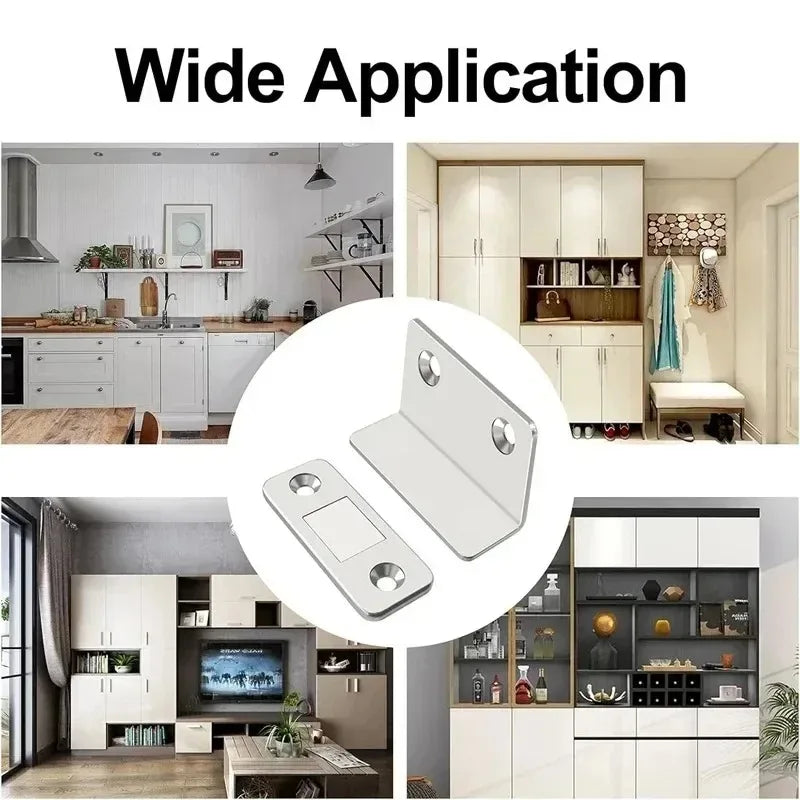 20/1Set Invisible Magnets Cabinet Catches Strong Magnetic Door Stopper Patch Adhesive Furniture Drawer Window Door Closer Latch