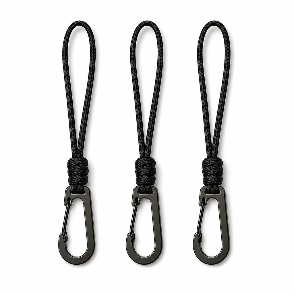 Braided Paracord Keychain Lanyard Outdoor Camping Backpack Quick Release Carabiner Hook Anti-Lost  Wrist Lanyard Hiking EDC Tool