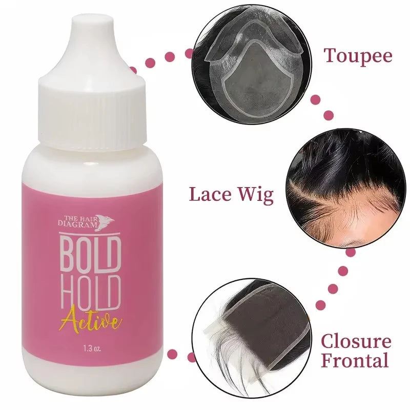 Mild Non-Irritating Waterproof Lace Wig Glue Quick-Drying Secure Adhesive Water-Based Formula for Comfortable Wig Attachment