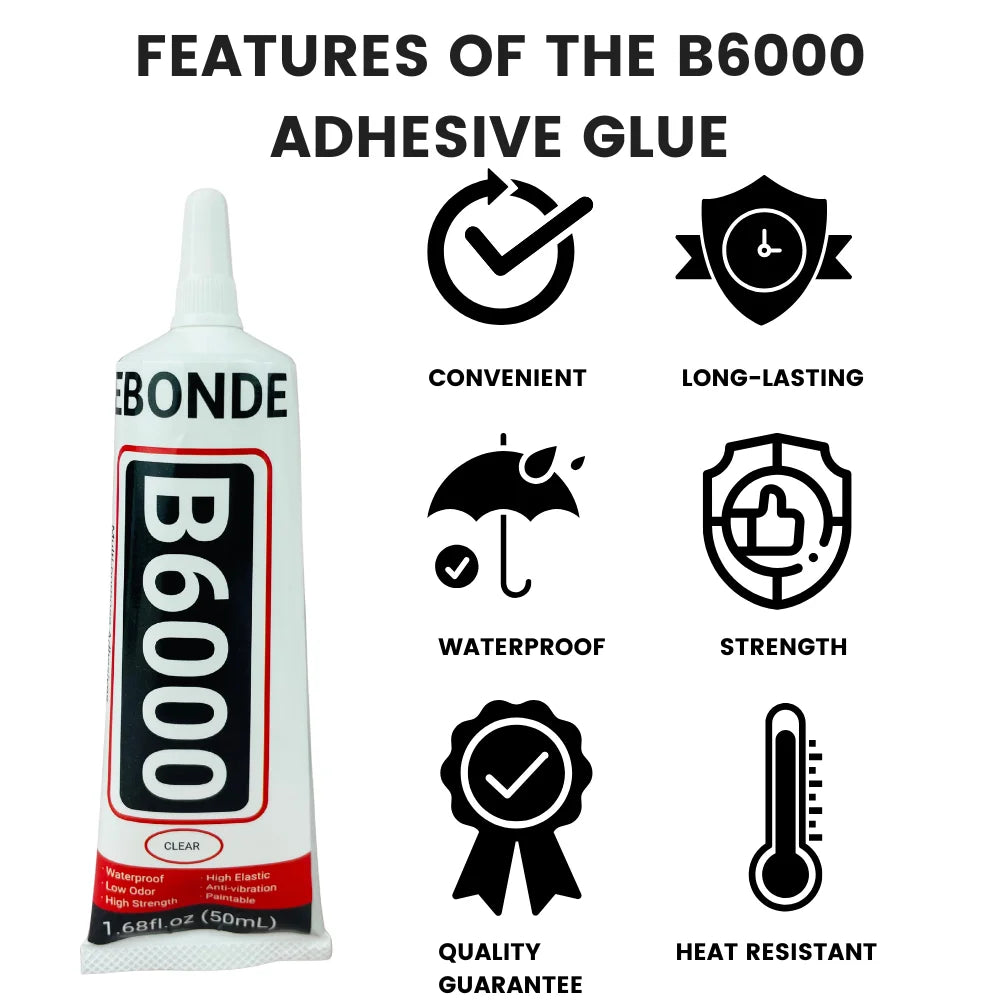 15/50/110ML B6000 Strong Glue Telephone Mobile Phone Touch Screen Adhesive DIY Repair Diamond Jewelry Glass Office Supplies