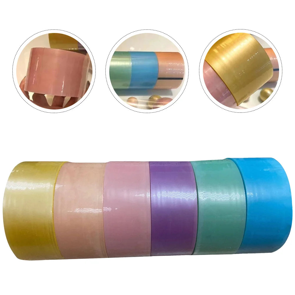 6 Rolls of Colorful Duct Tapes Colored Ball Tapes Self-adhesive Ball Tapes Sticky Balls DIY Tapes Colorful Tapes