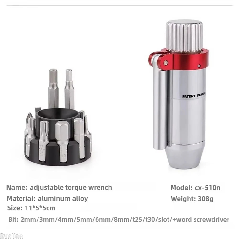 3-10N.m GEWAG Torque Wrench Bicycle Repair Tool Portable Combination Tools Adjustable Torque Screwdriver Riding Equipment