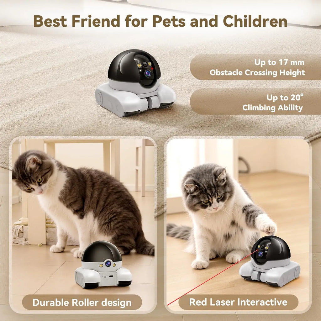 Pet Surveillance Camera | 360° Robot Camera,Baby Pet Camera, Bidirectional Dialogue,Motion Detection,Dog/Cat/Baby/Elderly