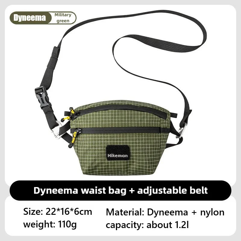 Outdoor Chest Bag UHMWPE 1.2L Large Capacity Waterproof Adjustable Lightultra Bag for Camping Hiking Cycling Running Fishing