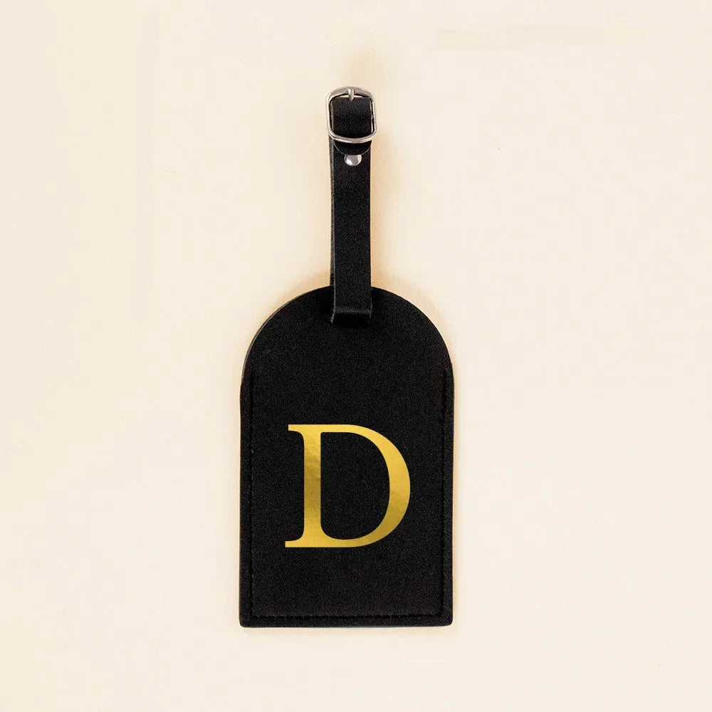 Initial Luggage Tags Handbag key Holders Travel Bag Key Wallets Label Tag Suitcase Identify Labels with Privacy Cover