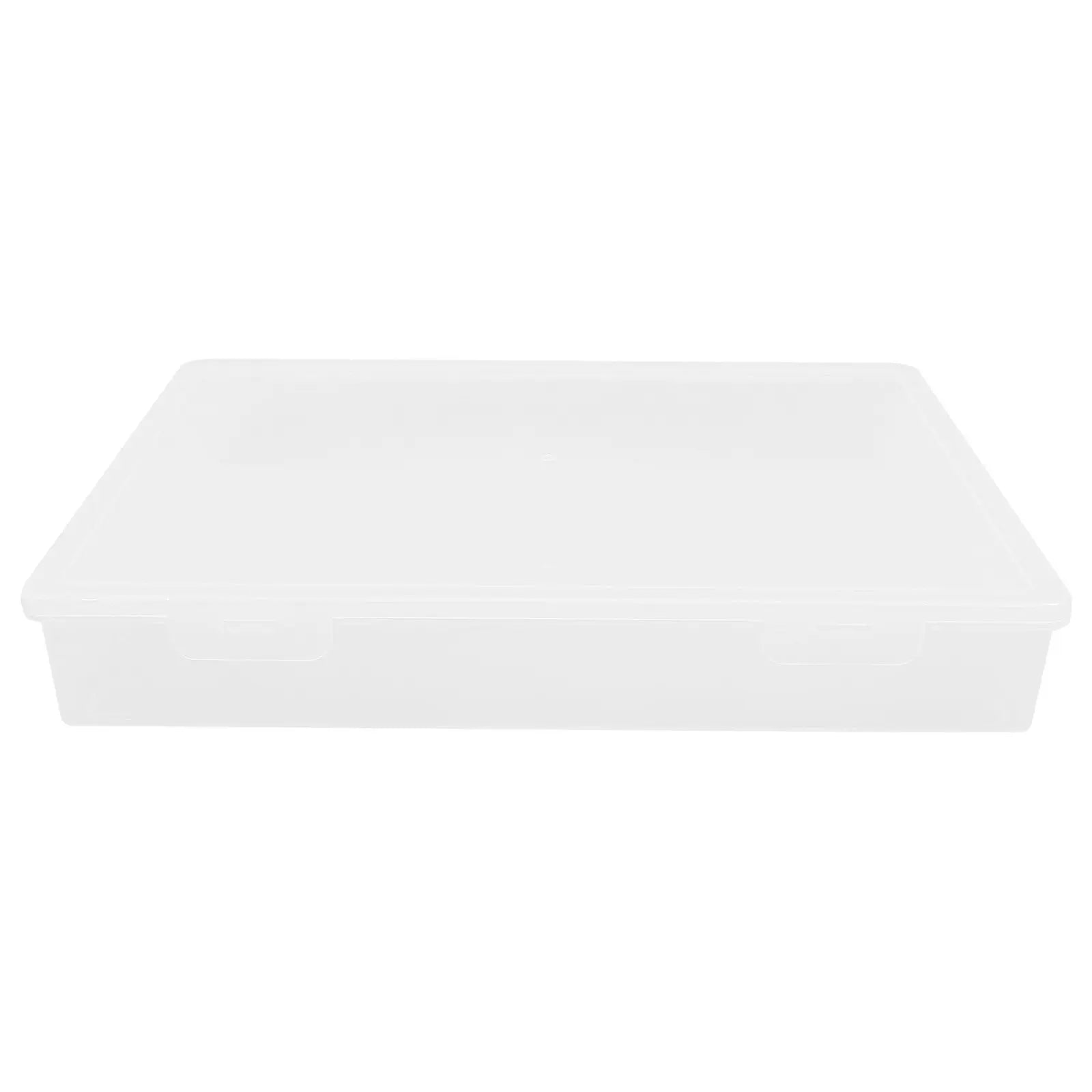 Sturdy Plastic Storage Box A4 Document Organizer File Case for Business Certificates Travel Documents Photos Cards Postcards