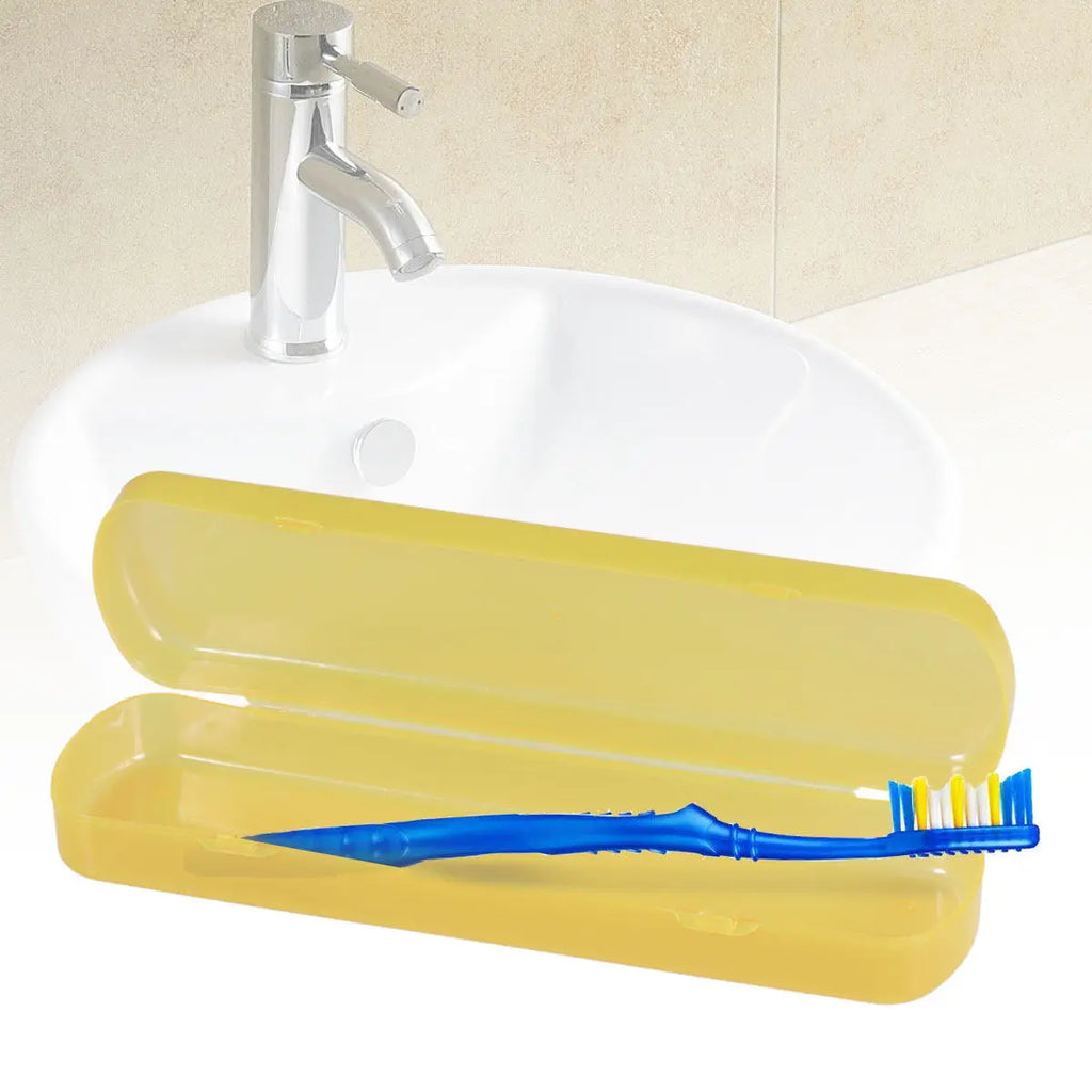 Green PP Toothbrush Case Holder Portable Anti-Bacterial for Traveling Camping Storage Organizer Toothbrush Case Holder