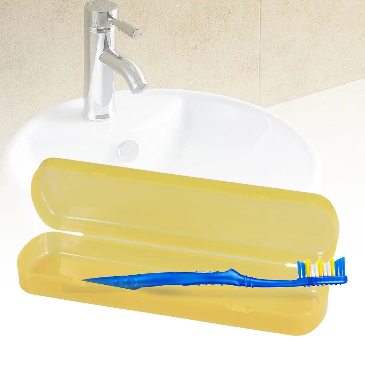 Green PP Toothbrush Case Holder Portable Anti-Bacterial for Traveling Camping Storage Organizer Toothbrush Case Holder