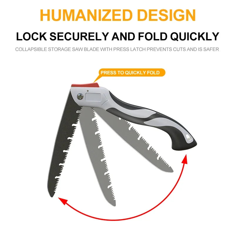 AIRAJ 11.8 inch Folding Saw Woodworking Hand Tools Multifunction Cutting Wood Sharp Camping Garden Prunch Saw Tree Chopper