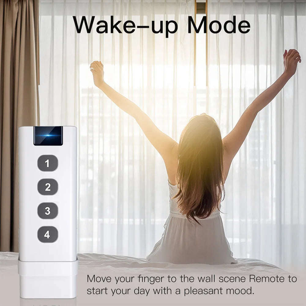 TUYA ZigBee smart house Wireless Scene Switch 4 Gang Remote Portable Tuya Zigbee Hub Required No limit to Control Devices