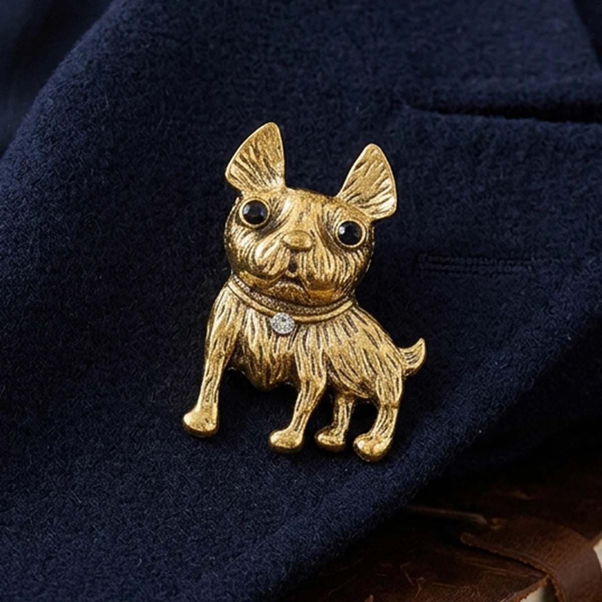 Classic Enamel Rhinestone Dog Brooches for Women Unisex Trendy Animal Pins Office Party Friend Funny Gifts Jewelry Accessories
