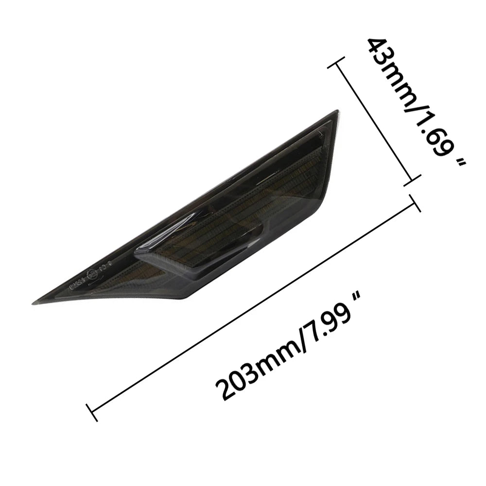 LED Side Marker Light Smoked Side Marker Signal Lights Marker Lamp Lens LED Bulbs For Honda For Civic 2016-2021 Car Accessories