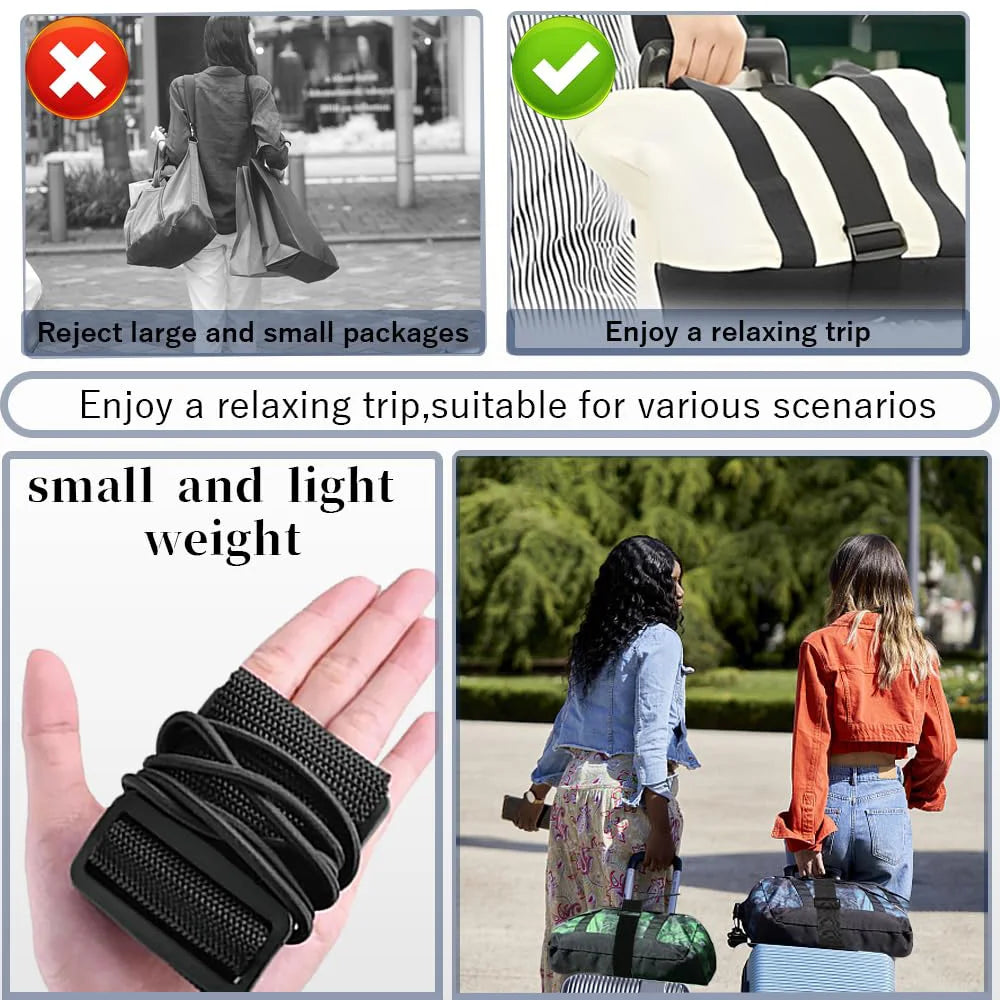 Versatile Luggage Elastic Strap Reusable Adjustable Luggage Connector Straps Travel Suitcase Fixed Strap Elastic Luggage Strap