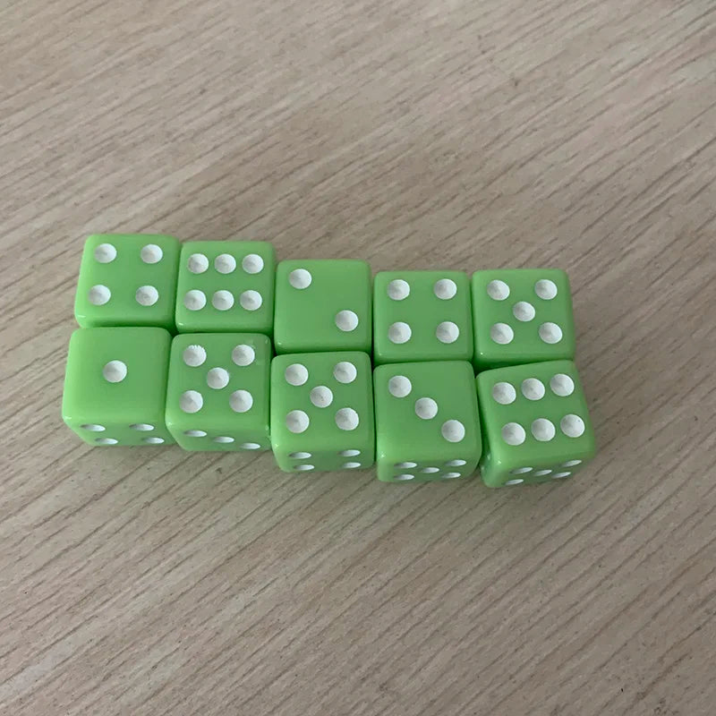 10pcs/set Square Corner Point Dice  Board Games Accessories 16mm