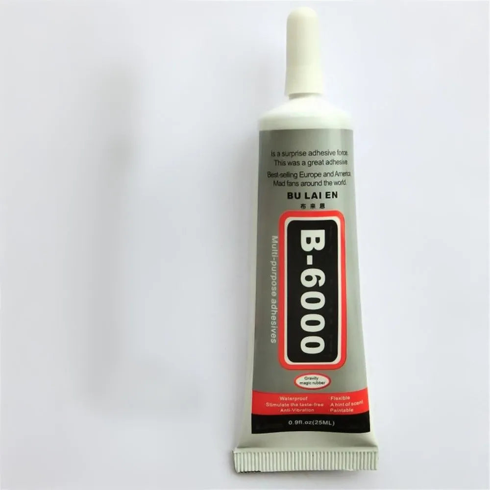 B6000 25ml Clear Liquid Glue DIY Jewelry Rhinestone Crafts Multipurpose Adhesive Repair Fix Phone Screen Glass Nail Beauty Tool