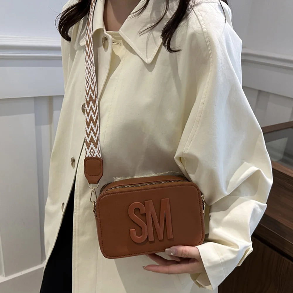 2026 Trendy Women's Bags: Casual, Versatile, Unique and Fashionable Bags, Small-Sized with Diverse Letters and Wide Shoulder Str
