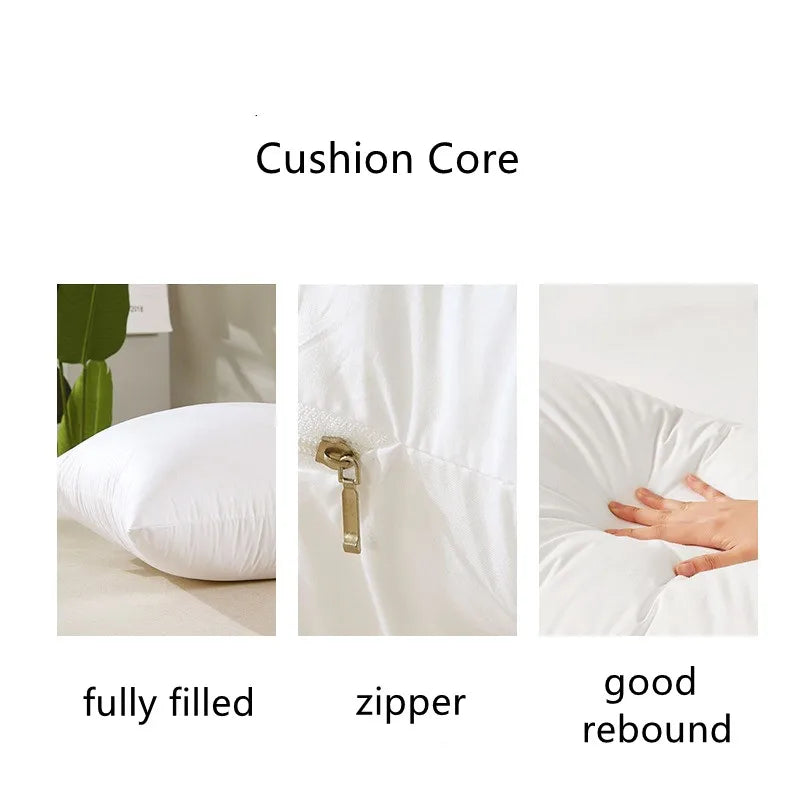 Soft White Square Pillow Insert 35x35cm, PP Cotton Cushion Core for Sofa Bed Home Decor, Removable,Fluffy Throw Pillow Stuffing