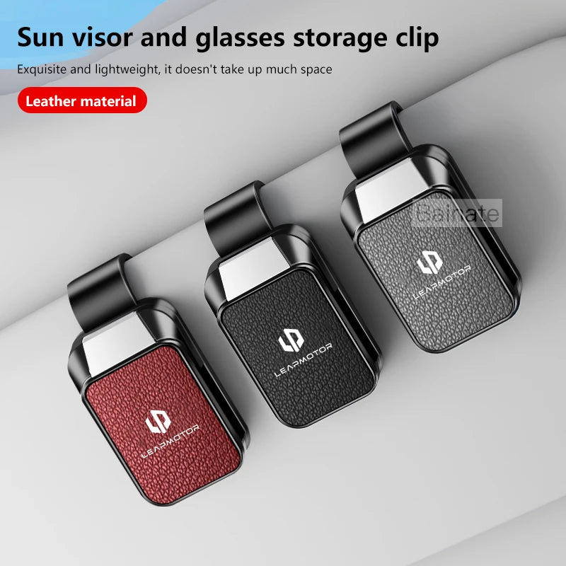 Car Sun Visor Glasses Case Storage Wear-Resistant Sunshade Sunglasses Holder, For Leapmotor C10 C11 C16 B01 B10 C01 2025 Leather